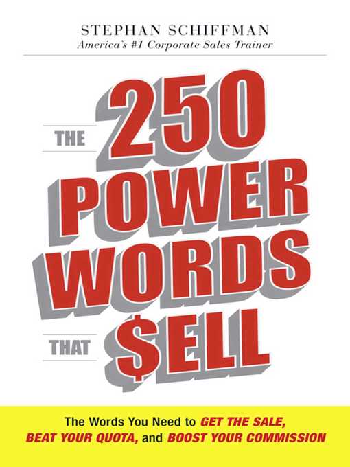 Title details for The 250 Power Words That Sell by Stephan Schiffman - Available